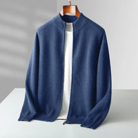 Miles Zip Cardigan – Blau