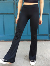 Heidi-Mode | Neue Yoga-Hosen Sexige Leggings Schwarze Weiße Gestreifte Bedruckte Lockerweite Damen Streetwear Elastische Elegante Hosen – Schwarz