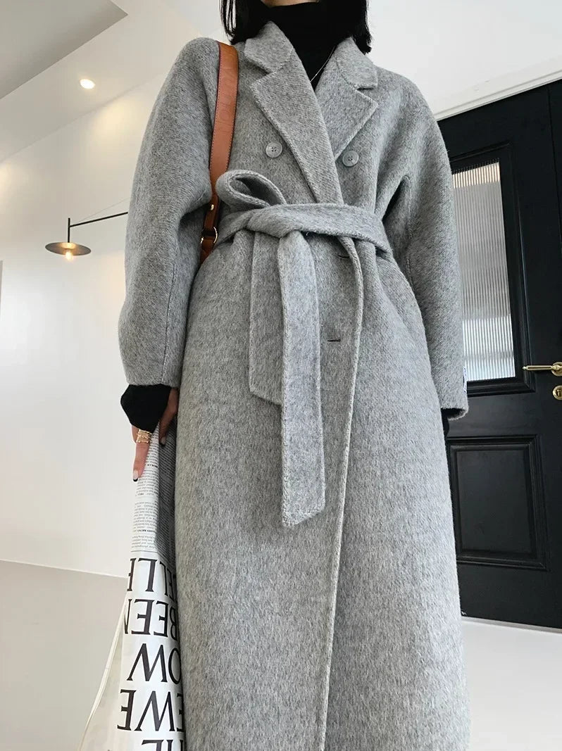 Klemonith | Herbst Winter Wollmantel Damen Doppelreihig