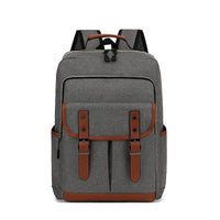 Unisex Vintage Groß Wasserdicht Rucksack | Canvas – Grau