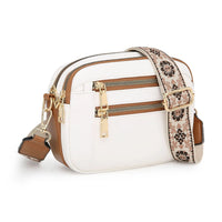 Ayla | Raffinierte PU Leder-Querträgertasche – Weiß