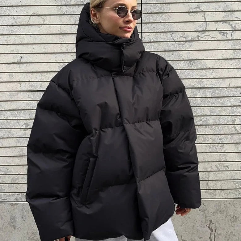 Rermuelha | Monochromatische dicke und warme Jacke für Damen