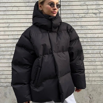 Rermuelha | Monochromatische dicke und warme Jacke für Damen