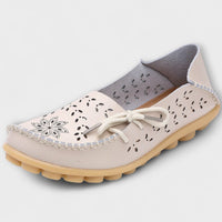 Soera – Slip-On Flats aus Echtleder – Beige