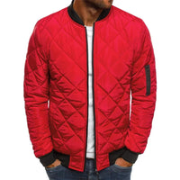 MATUS - BAUMWOLLJACKE MIT RAUTENMUSTER – Rot