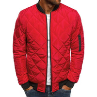 Colby | PREMIUM QUALITÄT FREIZEITJACKE MIT DIAMANTMUSTER – Rot