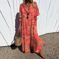 Odessa™ | Elegantes Boho-Kleid – Rot