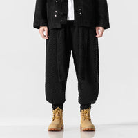 SEBASTIAN - LOCKERE TEXTURIERTE HOSE – Schwarz