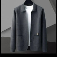Nolan™ Strickjacke aus Strukturiertem Strick mit Hochwertiger Verarbeitung / Lässige Eleganz für Kühlere Tage! – Dunkelgrau