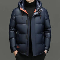 Winter Herren Daunenjacke | Mit Kapuze – Dunkelblau