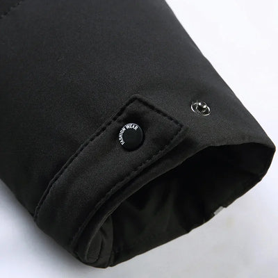 Zavilda| Lange herren parka mit kapuze aus weißem daunenfutter