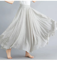 Heidi-Mode | Maxi Rock für Damen Luftig & Modisch – Beige