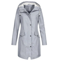 Ingrid | Trenchcoat mit Kapuze – Grau