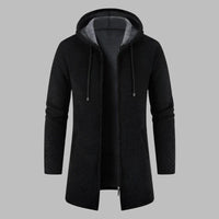 Hoodie für Herren - Leichte Sommerjacke mit Kapuze und Reißverschluss – Schwarz