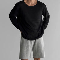 ODELL - LEICHTER LANGARMLIGER PULLOVER – Schwarz