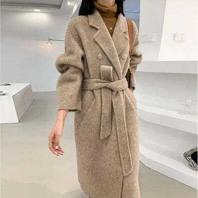 Klemonith | Herbst Winter Wollmantel Damen Doppelreihig
