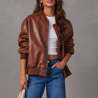 Liv Leather Jacket – Braun
