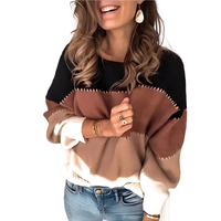 Aubrie - Gemütlicher Streifenpullover – Braun