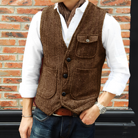 Matthew - Modischer Tweedmantel – Braun