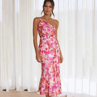 Eliza - Kleid mit einem Schulterträger – Rosa
