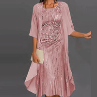 Heidi | Elegantes individuelles Bedrucktes Kleid – Rosa