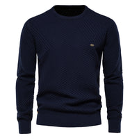 Unifarbener Pullover für Männer - GREG – Marine
