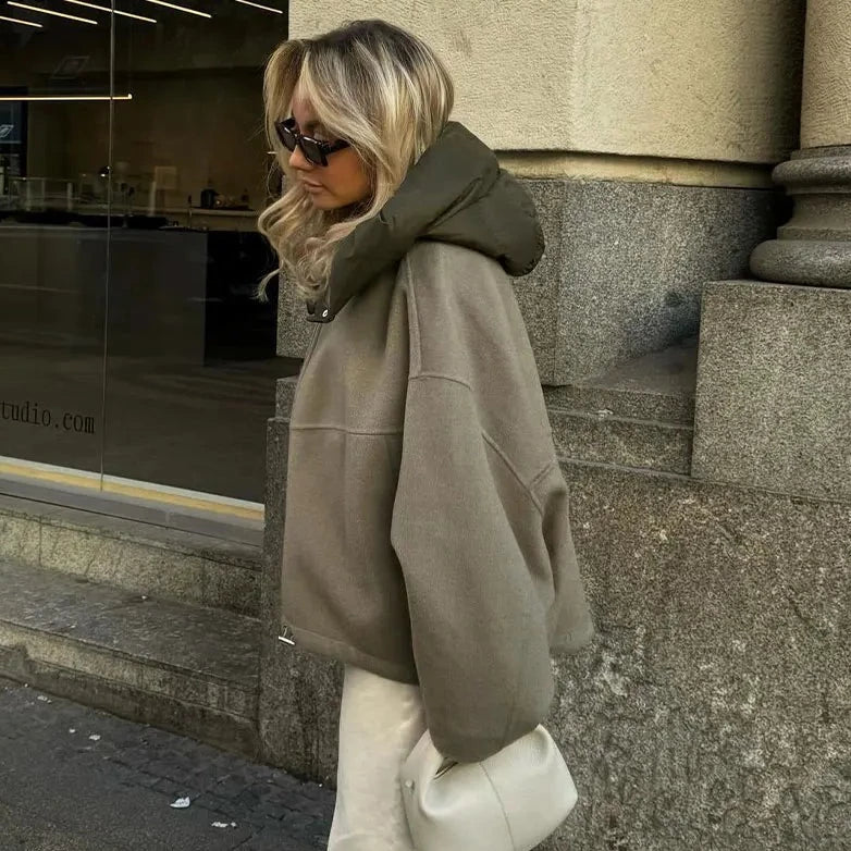 Rerbelha | Lässige lockere Kapuzenjacke für Frauen