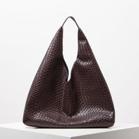 Lior | Leather Woven Shoulder Bag – Braun