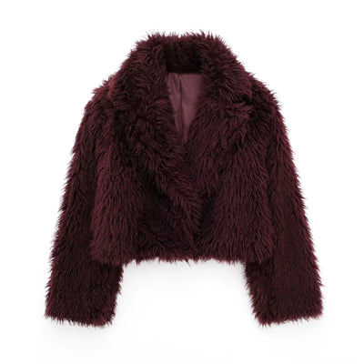 Nerice | Warme Pelzjacke mit V-Ausschnitt für Damen