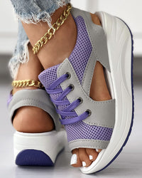 Heidi-Mode Trendkick: Atmungsaktive Sneaker-Sandalen – Lila