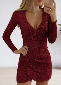 Mandy - Paillettenkleid – Rot