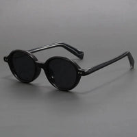 Saskia | Klassische Runde Sonnenbrille – Schwarz
