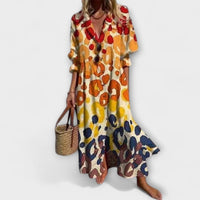Lila - Figurbetontes Maxikleid mit Bauchbedeckung" can be rewritten as:

"Lila - Figurbetontes Maxikleid mit Bauchbedeckendem Design – Gelb