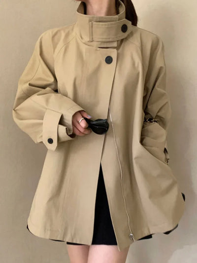 Wimpose | Damen Vintage Jacke mit Kragen Baumwolle Modisch