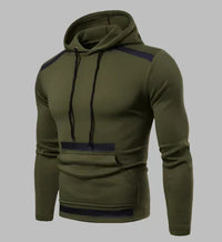 Sommerlicher Hoodie für Herren - Leichter Pullover mit Kapuze – Olivgrün