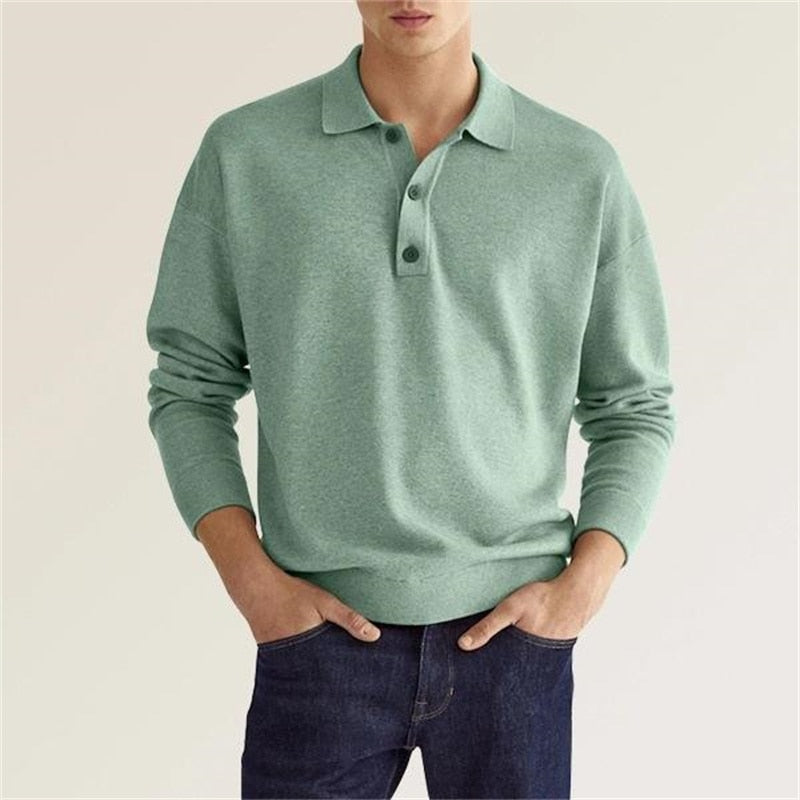 Leopold | Langarm-Poloshirt für Herren
