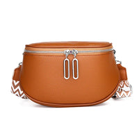 Indie | Finsläpierte PU Leder-Shoulderbag – Braun