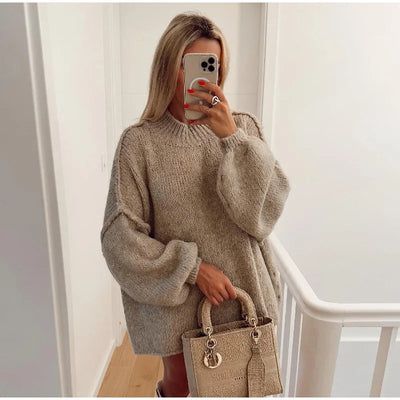 Saylira | Flauschiger Oversize Strickpullover