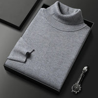 Leichter Sommer-Rollkragenpullover für Herren - Moderner Pullover für warme Tage – Dunkelgrau