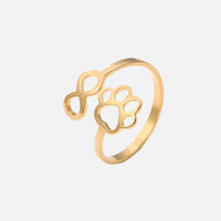 AYLA – Eleganter verstellbarer Infinity-Pfotenring aus hochwertigem Edelstahl – Gold