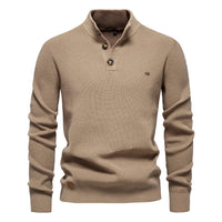 Szczerba - Pullover Mit Knopf Gestaltung – Khaki