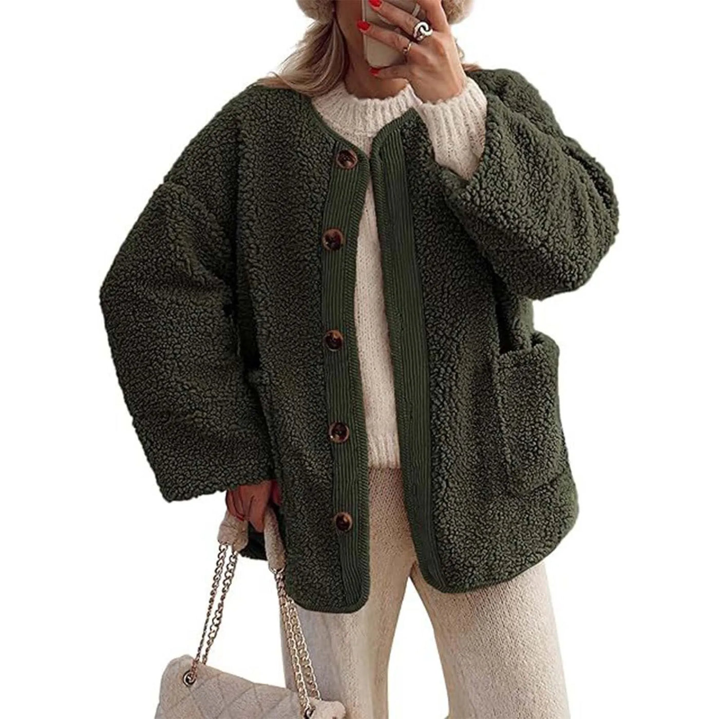 Palyntaya | Damen Winterjacke gemütlich und dick mit langen Ärmeln