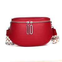 Indie | Finsläpierte PU Leder-Shoulderbag – Rot
