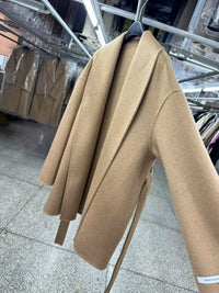 Serenya | Lange Wolljacke – Camel