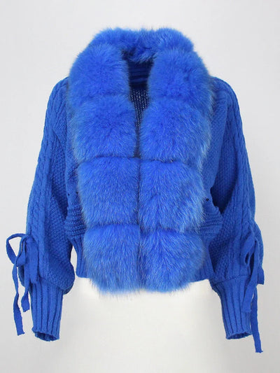 Lixx | Luxury Wintermantel für Damen mit echtem Fuchsfellkragen