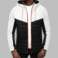 Leichte Sommerjacke für Herren - Sportliche Strickjacke mit Kapuze und Reißverschluss – Weiß