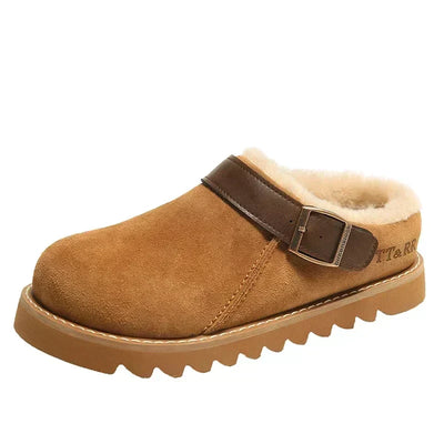 Paladaya | Elegante Wildleder-Clogs mit Plüschfutter