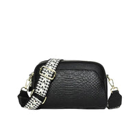 Amara | Verfeinertes PU Leder Schultertasche – Schwarz