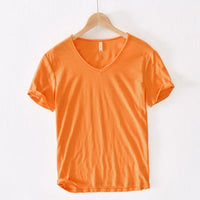 Boris V-Ausschnitt T-Shirt – Orange