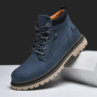 Elegante Lederstiefel – Blau